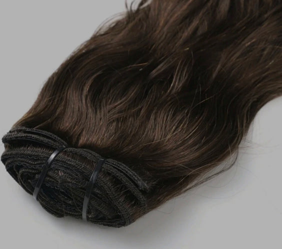 8pcs Brown Natural Wave Hair Extensions