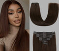 Straight Choclate Brown Clip In Extensions