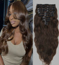8pcs Brown Natural Wave Hair Extensions