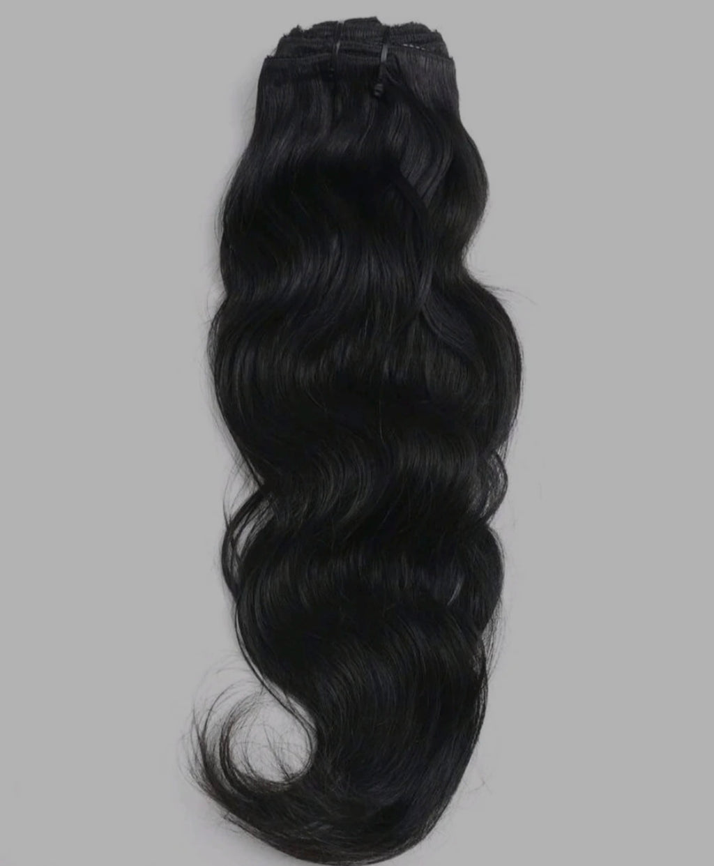 10pcs Natural Wave Black Clip in Hair Extensions