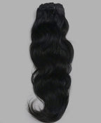 10pcs Natural Wave Black Clip in Hair Extensions